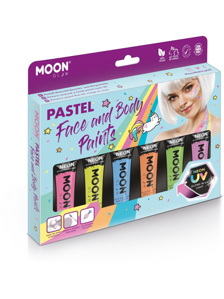 Click to view product details and reviews for Moon Glow Pastel Neon Uv Face And Body Paint Boxset.