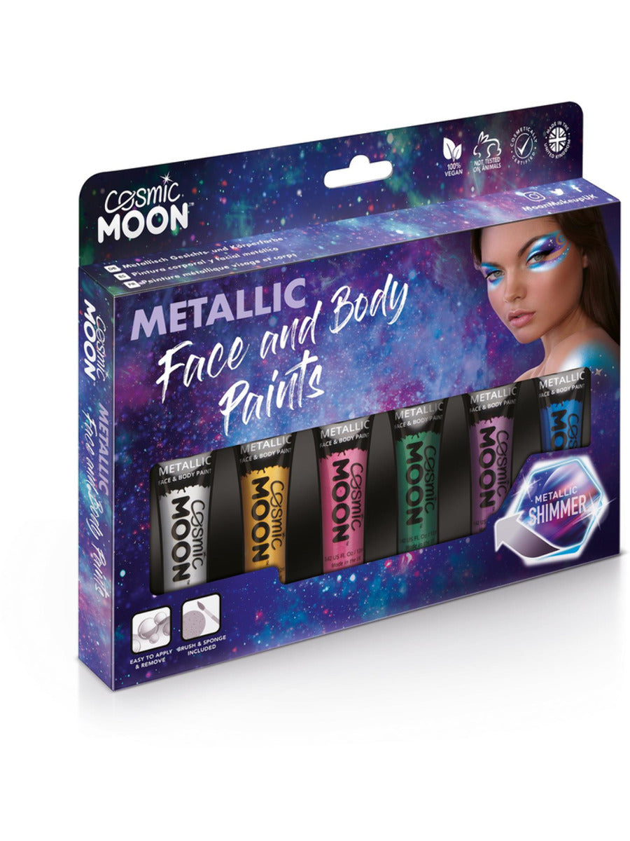 Cosmic Moon Metallic Face Body Paint Boxset