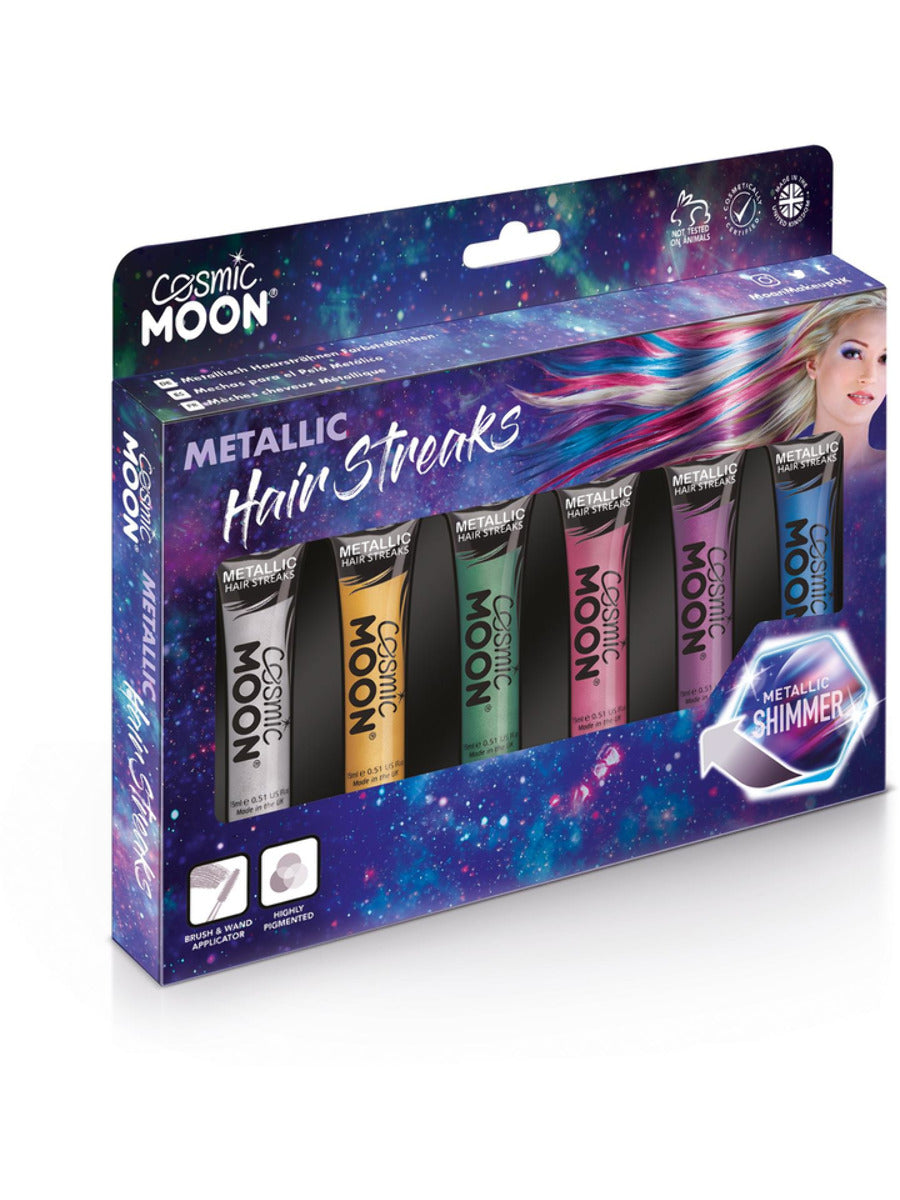 Click to view product details and reviews for Cosmic Moon Metallic Hair Streaks Assorted Boxset 15ml.