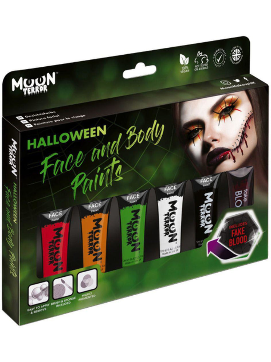 Click to view product details and reviews for Moon Terror Halloween Face Body Paint Boxset Including Blood.