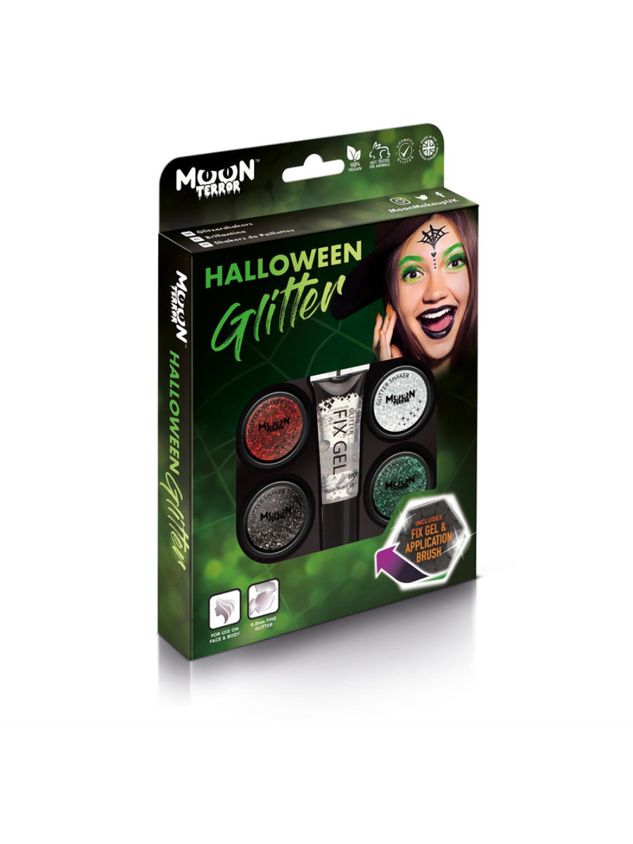 Click to view product details and reviews for Moon Terror Halloween Glitter Shakers Boxset.