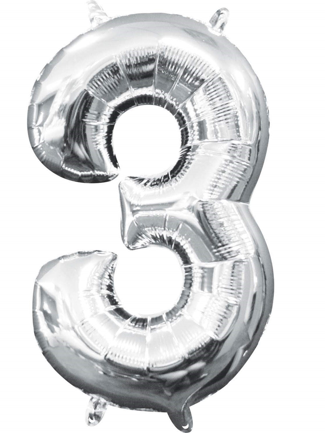 Amscan No3 Foil Balloon Silver