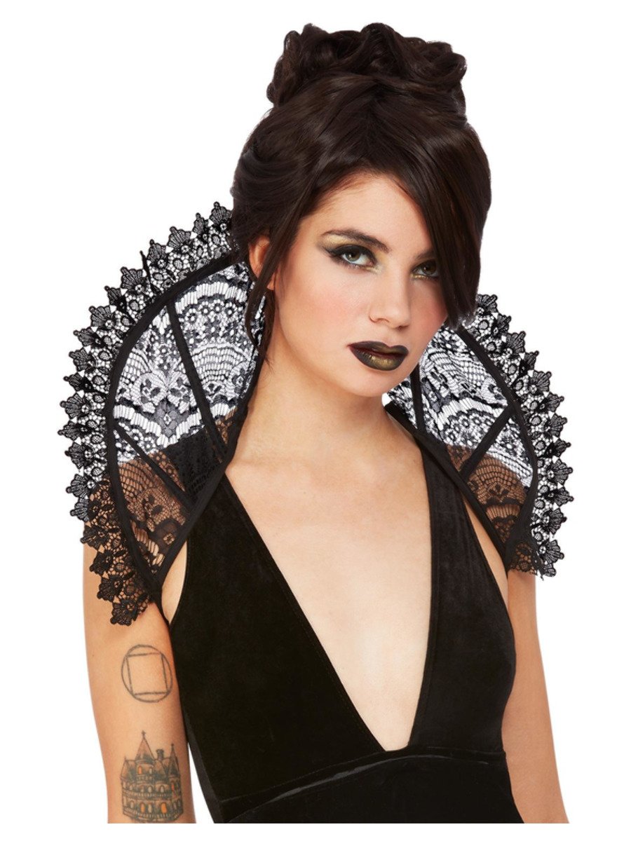 Click to view product details and reviews for Smiffys Fever Gothic Lace Stand Up Collar Fancy Dress.