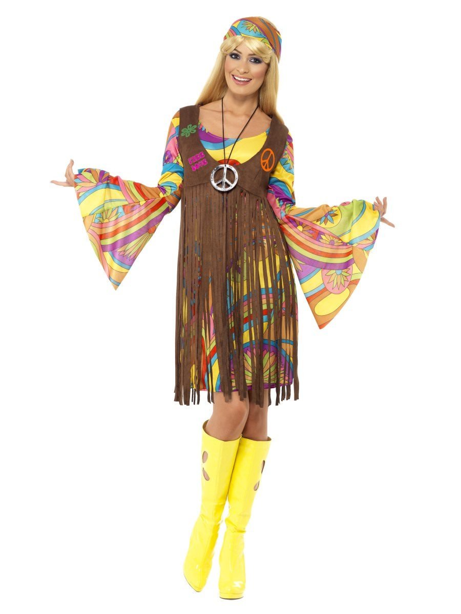 Smiffys 1960s Groovy Lady Fancy Dress Plus X1 Uk 20 22