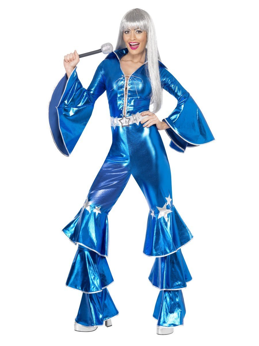 Click to view product details and reviews for Smiffys 1970s Dancing Dream Costume Blue Fancy Dress Small Uk 8 10.