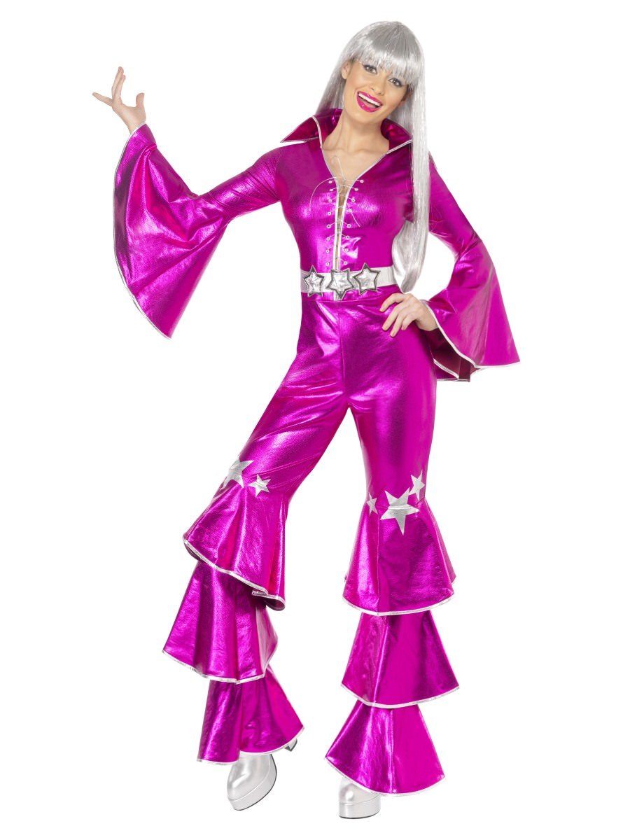 Click to view product details and reviews for Smiffys 1970s Dancing Dream Costume Pink Fancy Dress Small Uk 8 10.