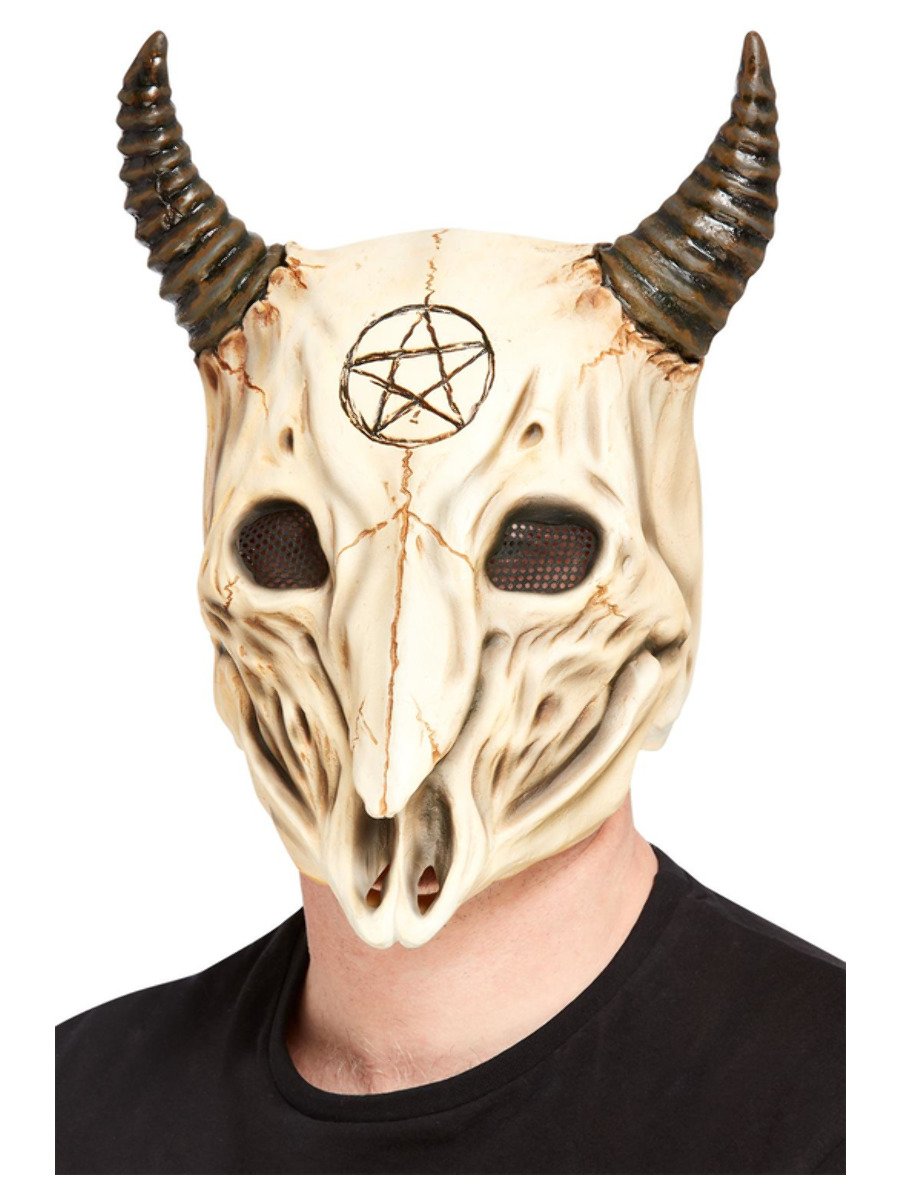 Click to view product details and reviews for Smiffys Satanic Ram Skull Overhead Mask Fancy Dress.