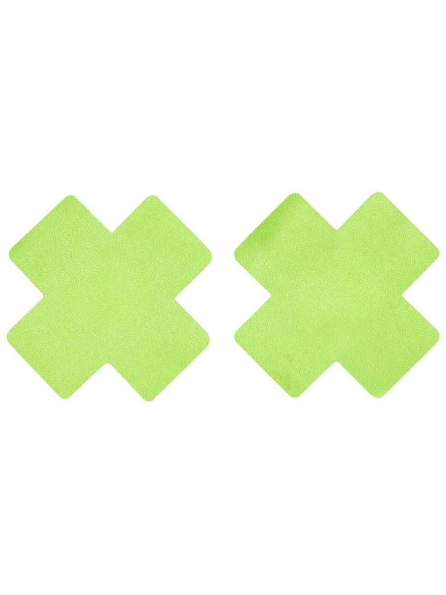 Click to view product details and reviews for Fever Cross Nipple Pasties Lime.