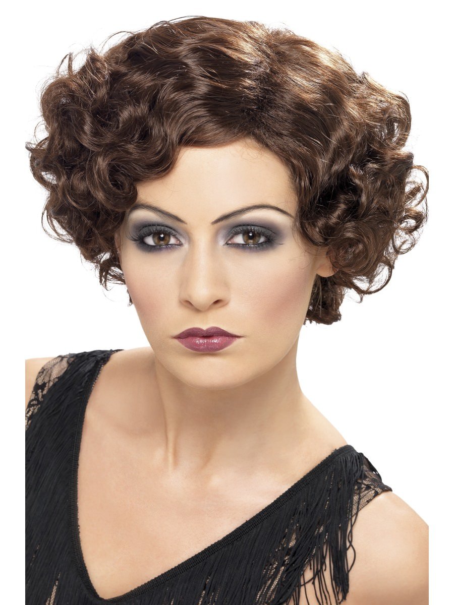 Click to view product details and reviews for Smiffys 20s Flirty Flapper Wig Short Brown Fancy Dress.