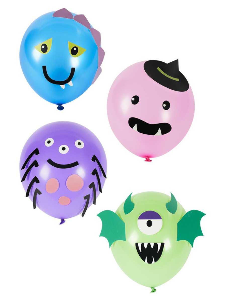 Smiffys Halloween Tableware Monster Balloons X8 Fancy Dress