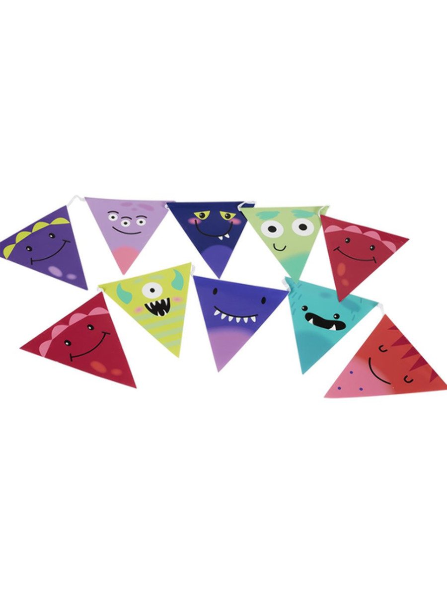 Smiffys Halloween Tableware Monster Bunting X1 Fancy Dress