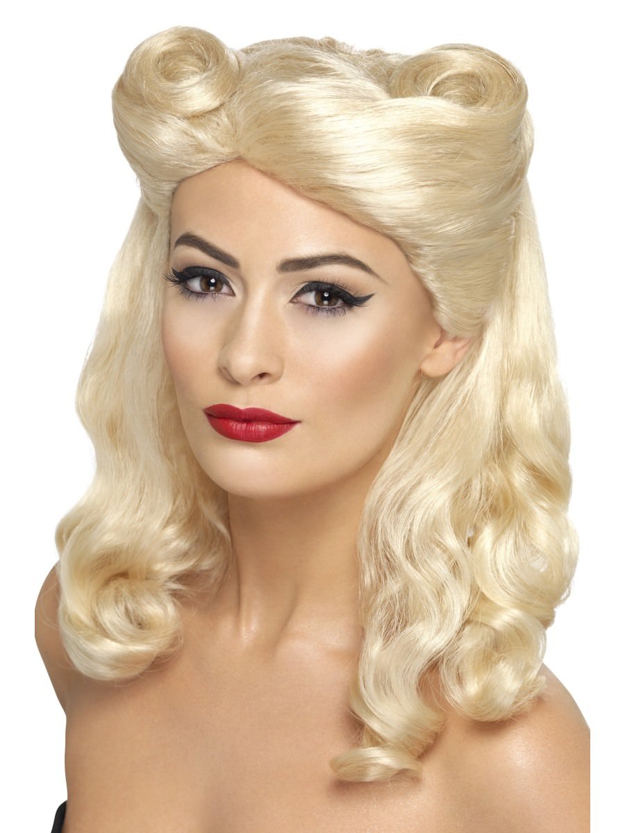 Smiffys 40s Pin Up Wig Fancy Dress