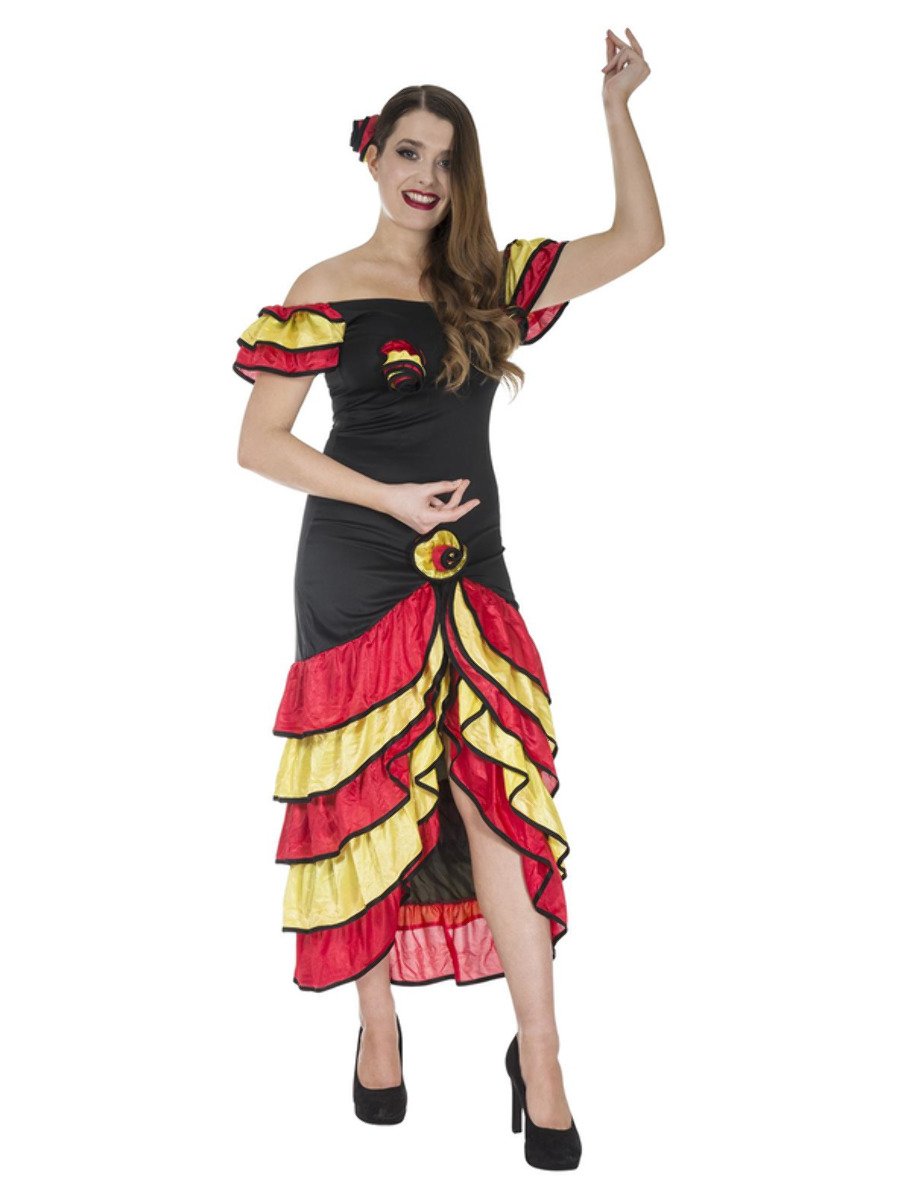 Womens Spanish Dancer Costume Medium Uk 12 14