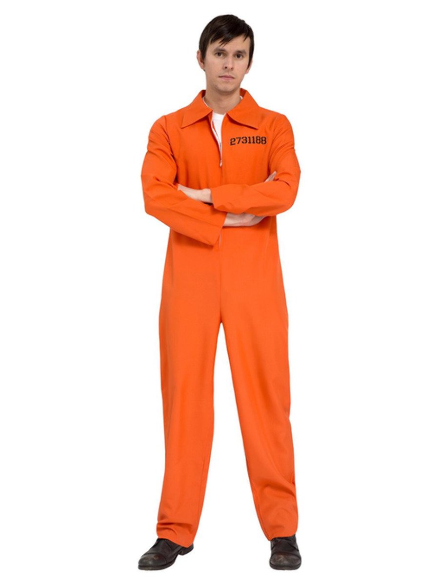 Mens Orange Prisoner Costume Smiffys