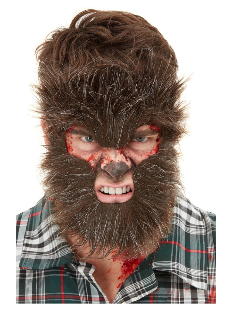 Smiffys Smiffys Make Up Fx Werewolf Face Fur Fancy Dress