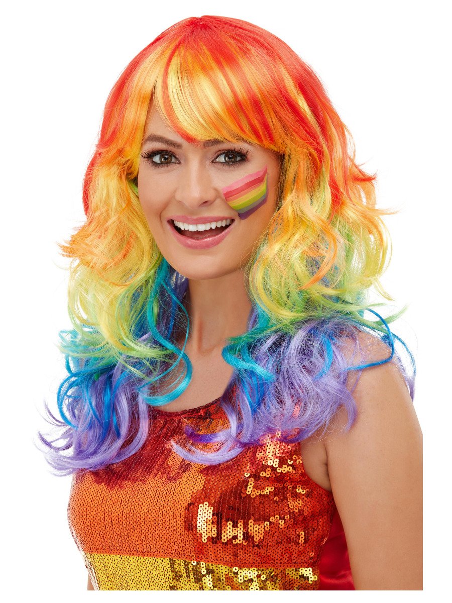 Click to view product details and reviews for Smiffys Rainbow Glam Wig Fancy Dress.