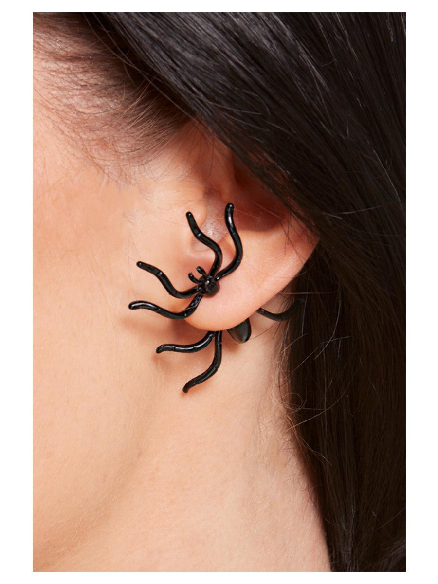 Smiffys Spider Earrings Fancy Dress