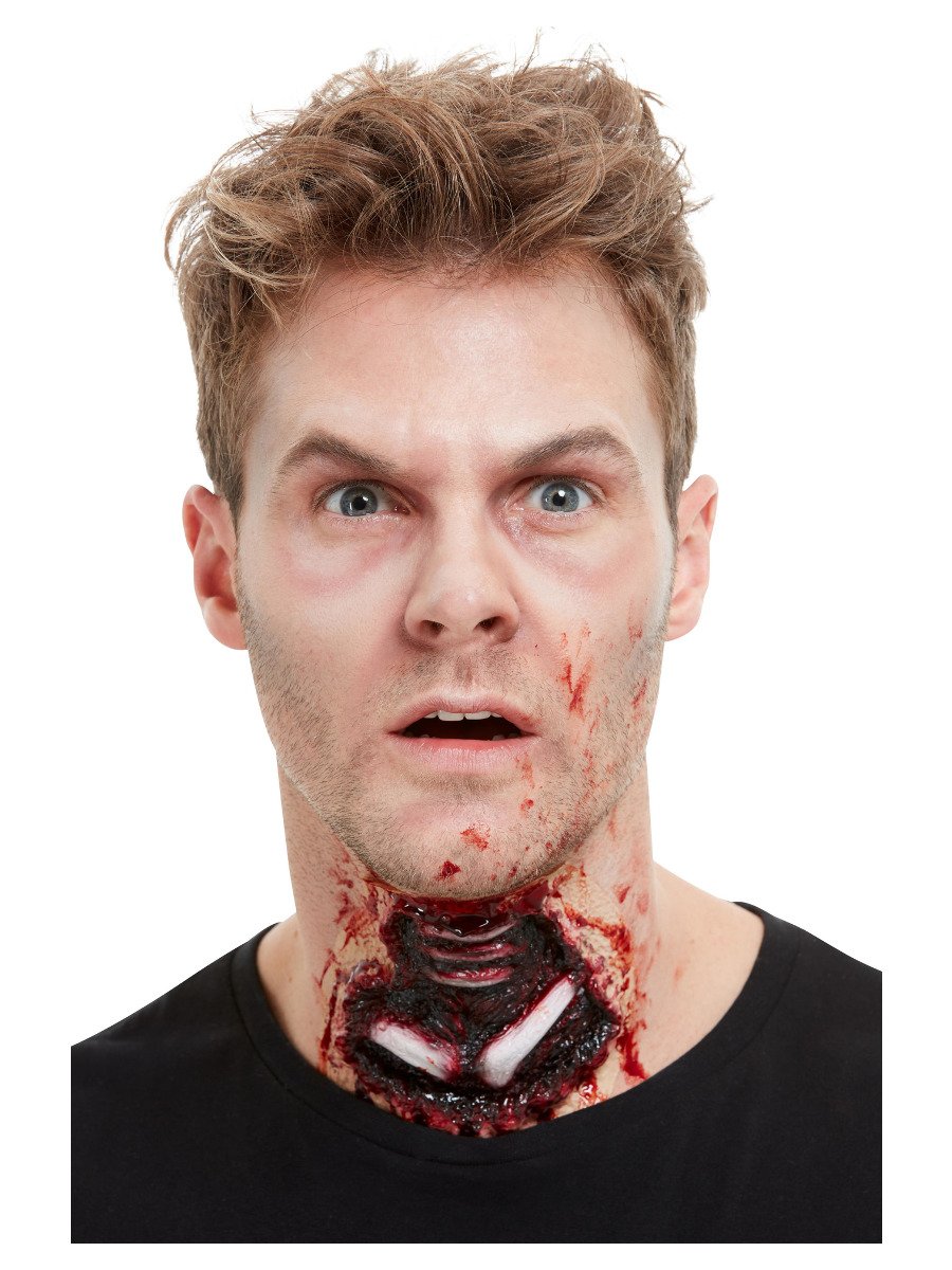 Click to view product details and reviews for Smiffys Smiffys Make Up Fx Latex Exposed Throat Wound Fancy Dress.