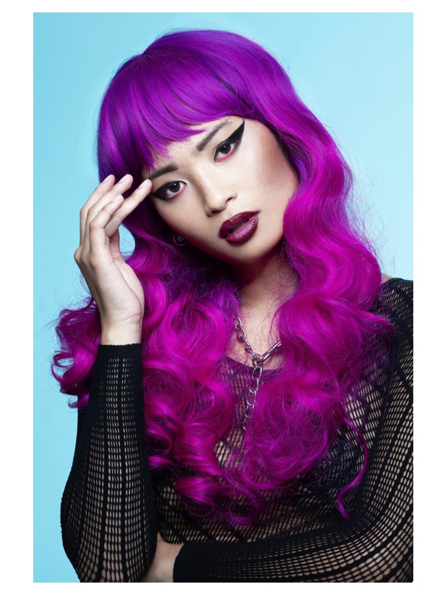 Click to view product details and reviews for Smiffys Manic Panic® Fuchsia Passion Siren Wig Fancy Dress.