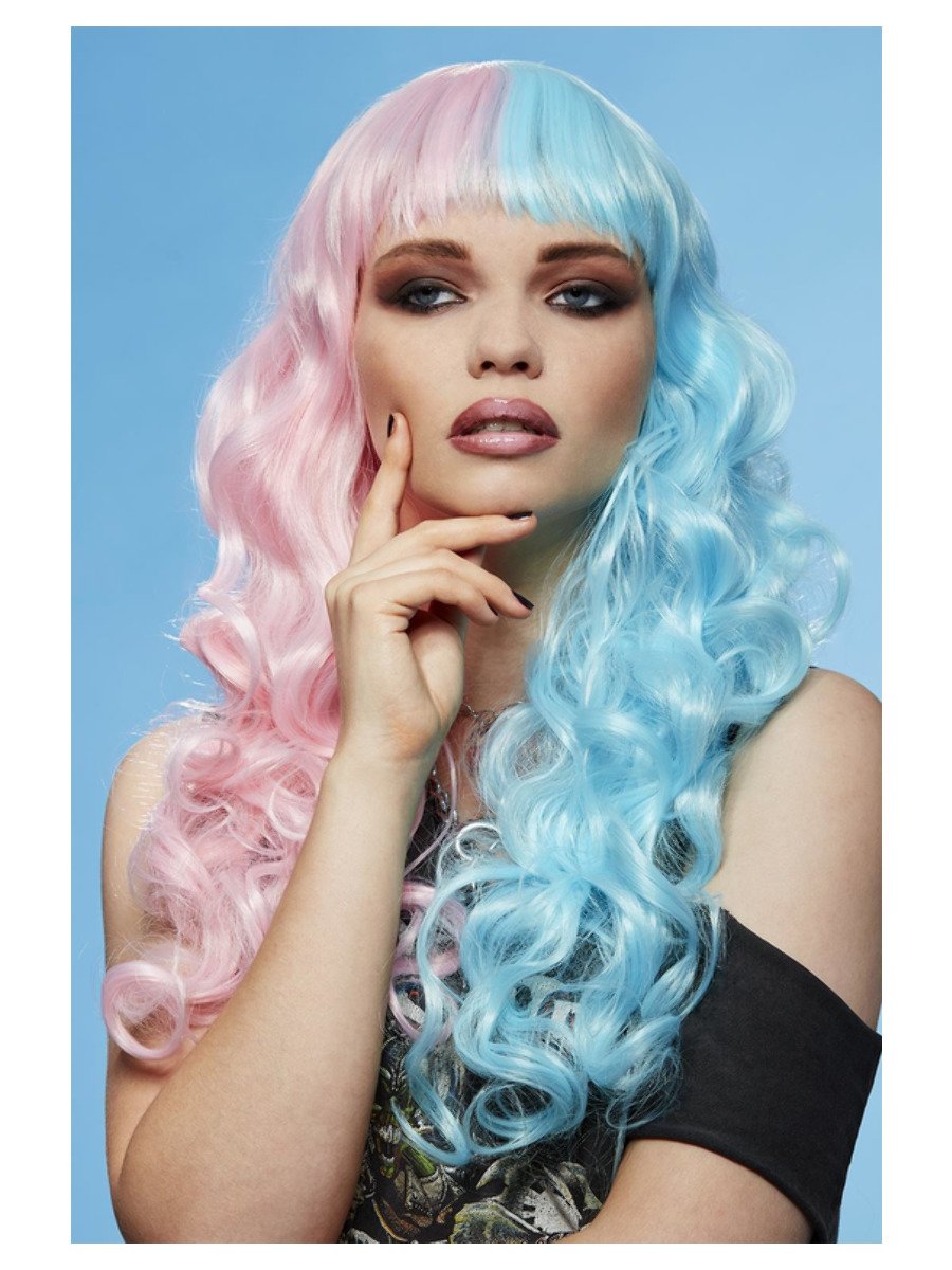 Smiffys Manic Panic® Cotton Candy Angel Siren Wig Fancy Dress