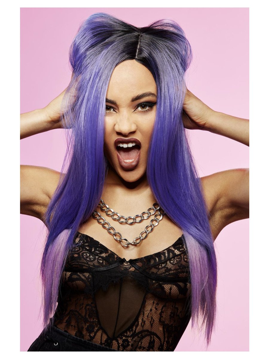 Click to view product details and reviews for Smiffys Manic Panic® Amethyst Ombre Super Vixen Wig Fancy Dress.
