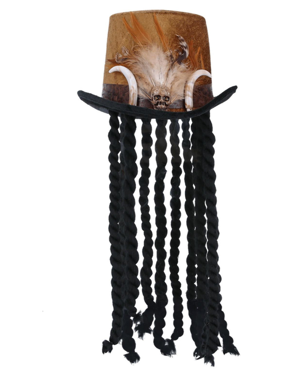 Click to view product details and reviews for Deluxe Witch Doctor Top Hat.