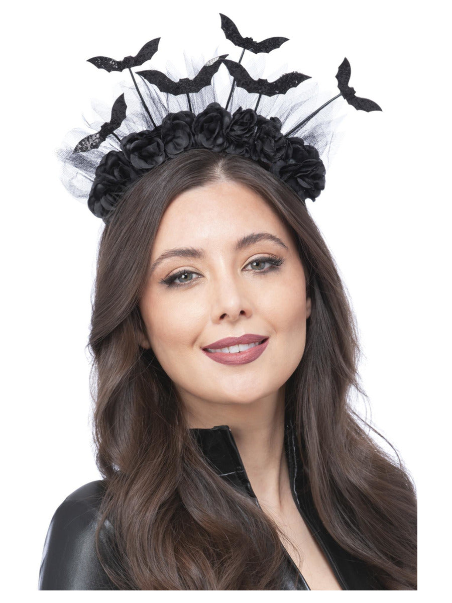 Gothic Rose Bat Bopper Headband