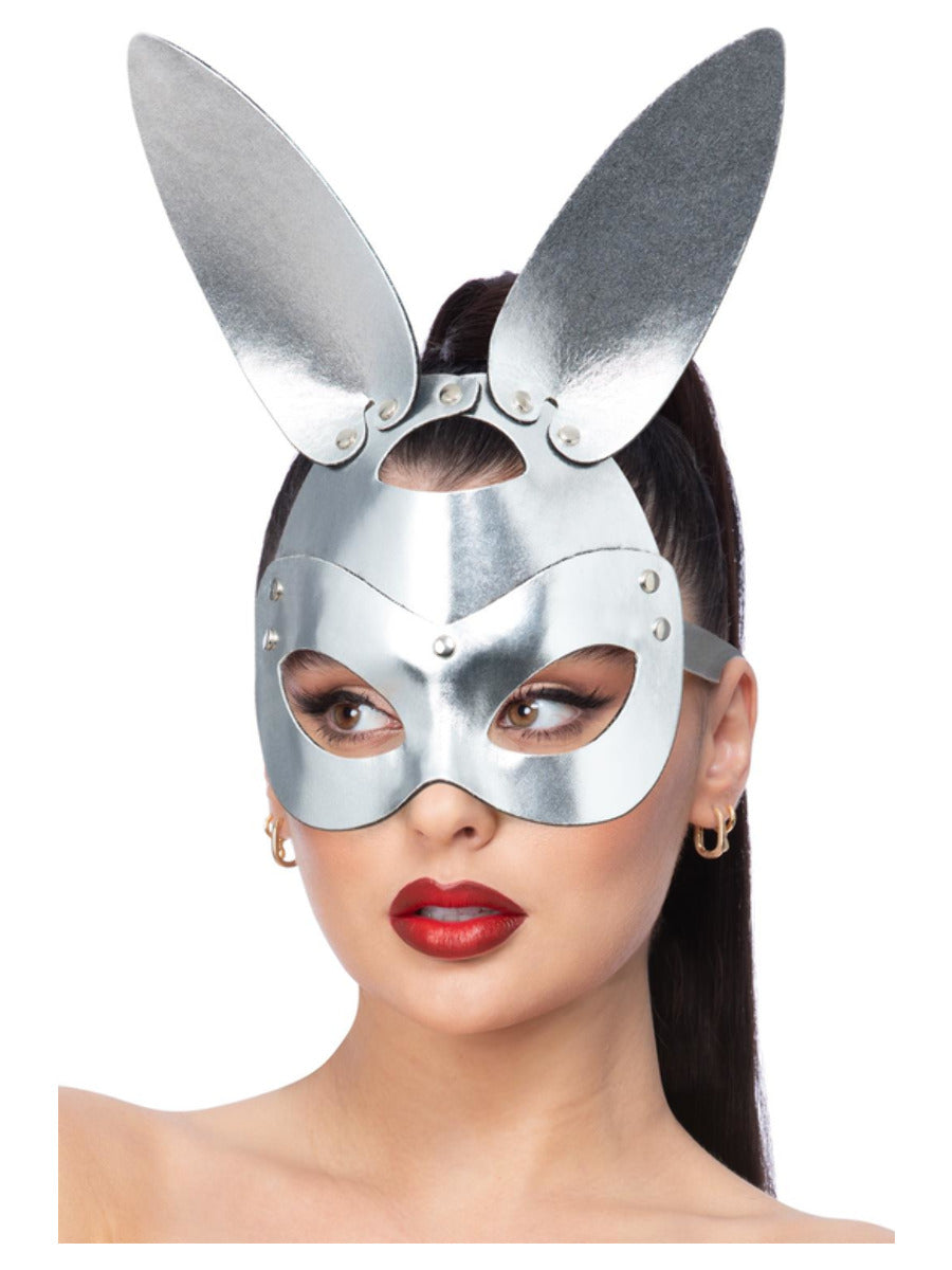 Click to view product details and reviews for Fever Silver Mock Leather Rabbit Mask.