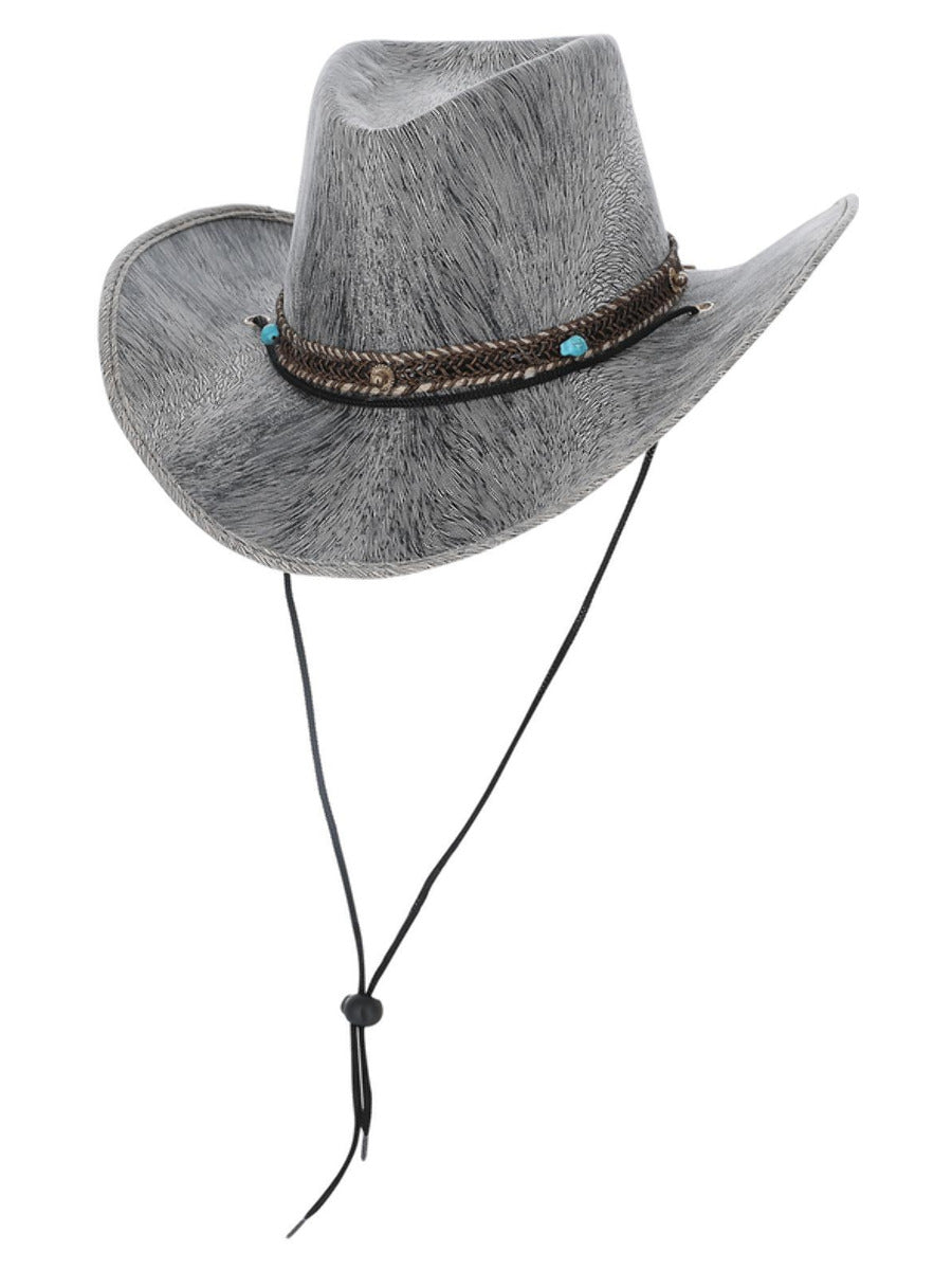 Click to view product details and reviews for Grey Western Distressed Cowboy Hat.