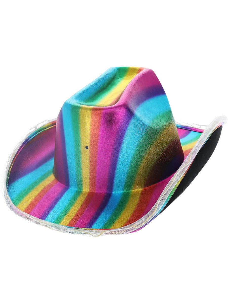 Click to view product details and reviews for Led Light Up Metallic Cowboy Hat Rainbow.
