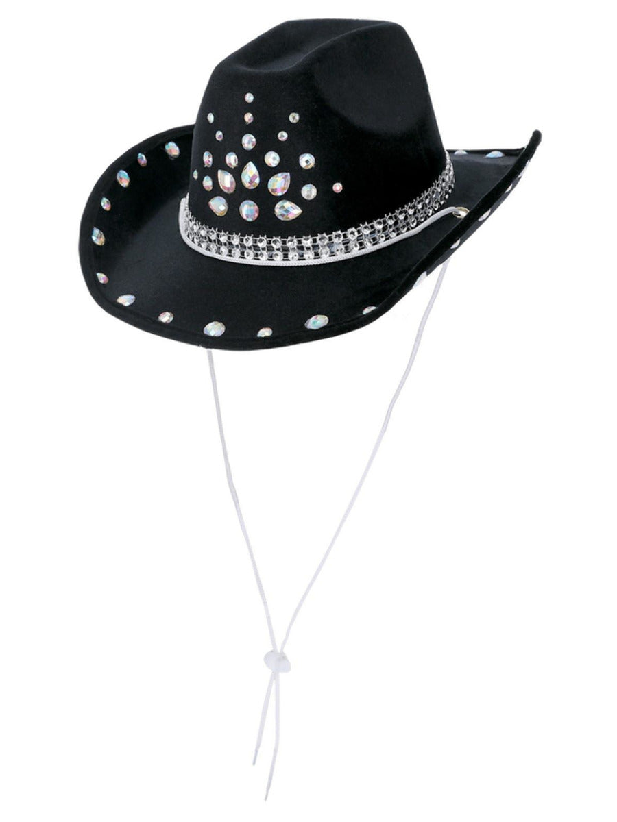 Click to view product details and reviews for Black Rhinestone Cowboy Hat.