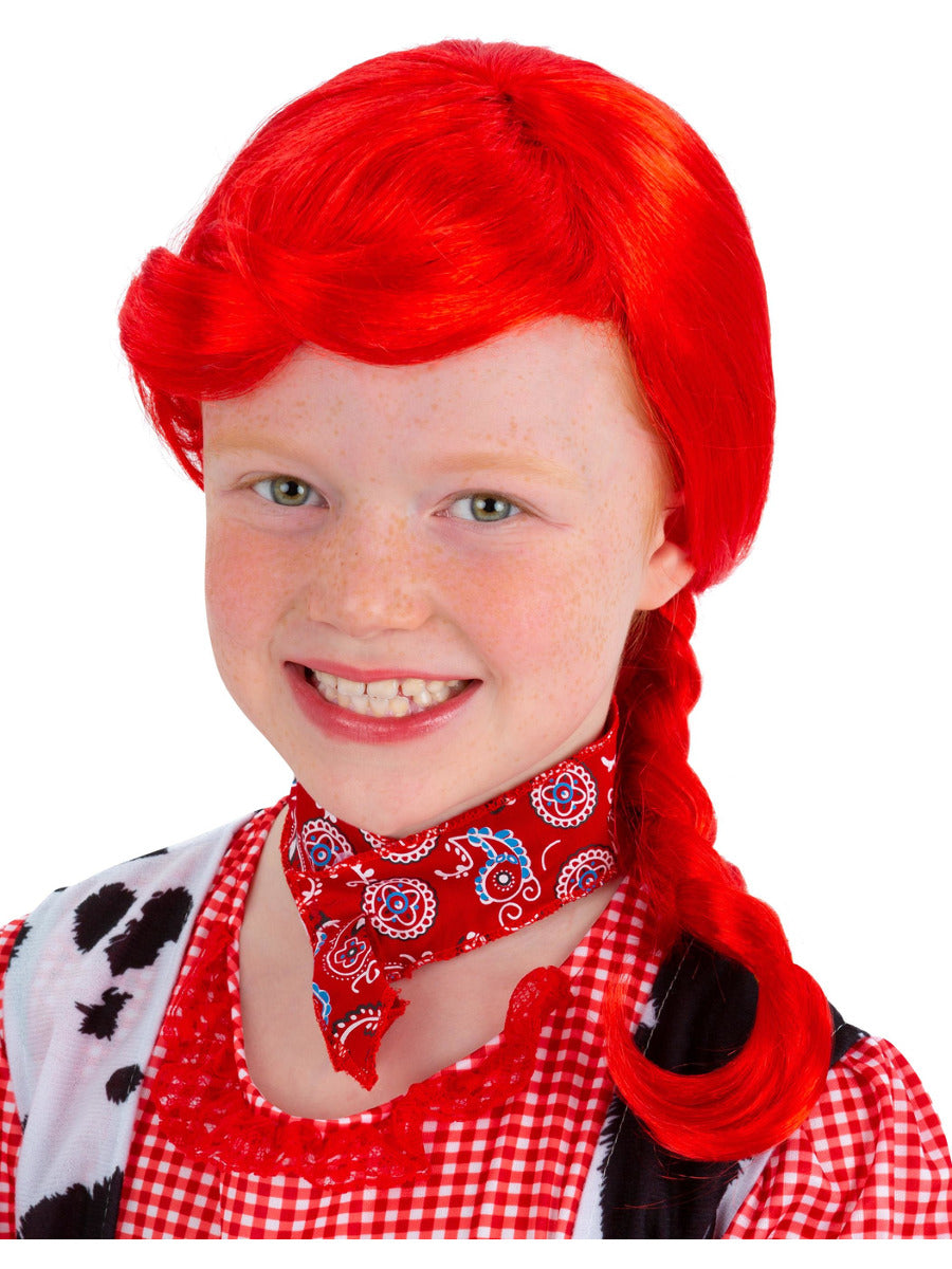 Cowgirl Plait Wig Red