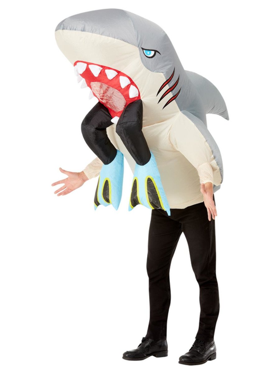 Smiffys Inflatable Shark Diver Costume Fancy Dress