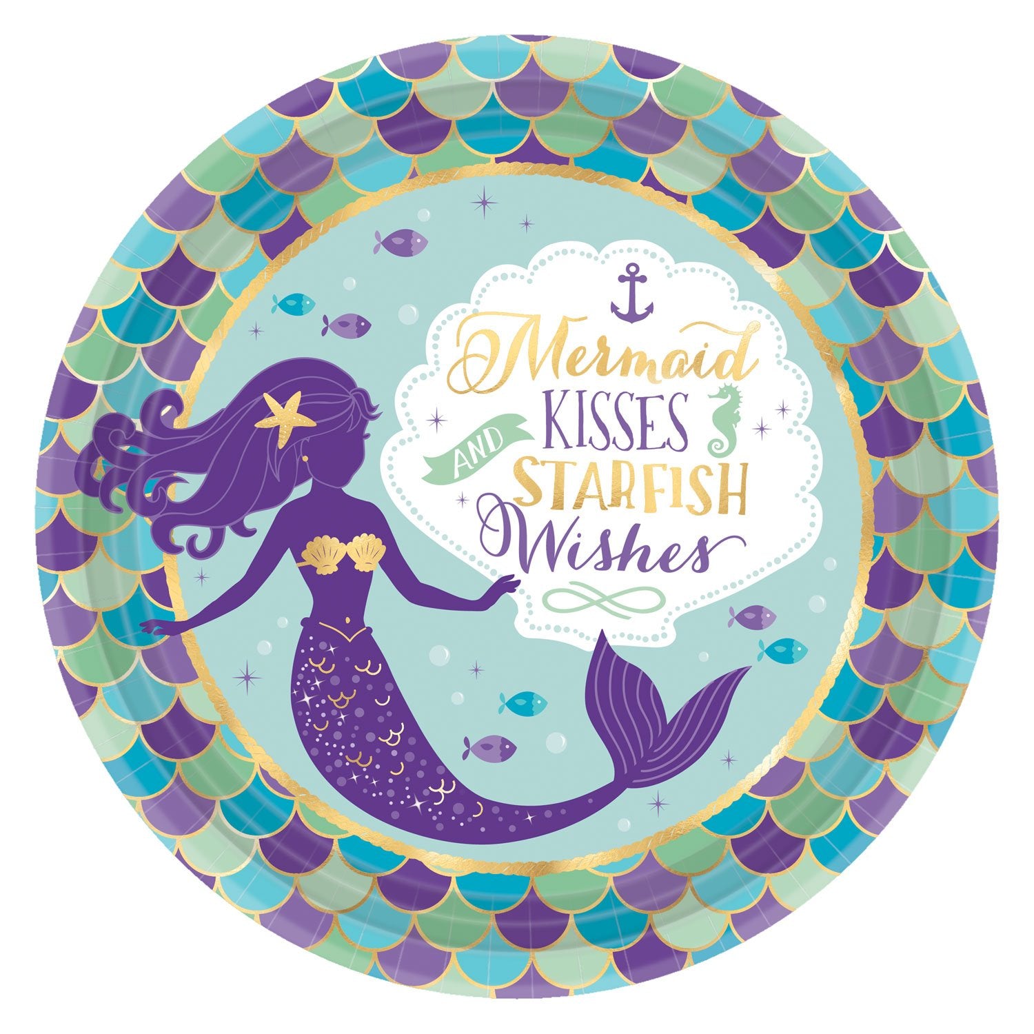 Mermaid Paper Plates 23cm