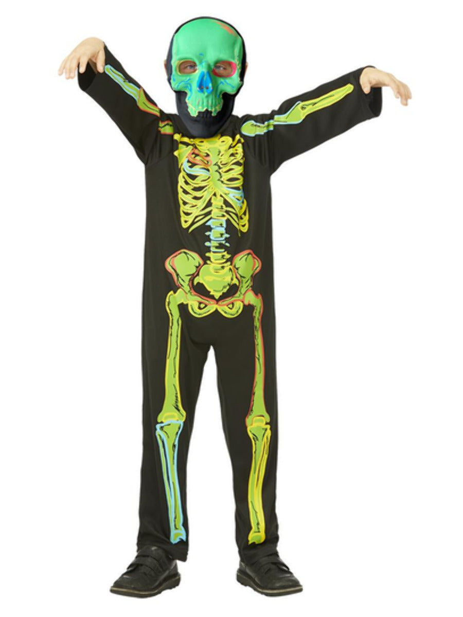 Neon Skeleton Glow In The Dark Costume Medium Age 7 9