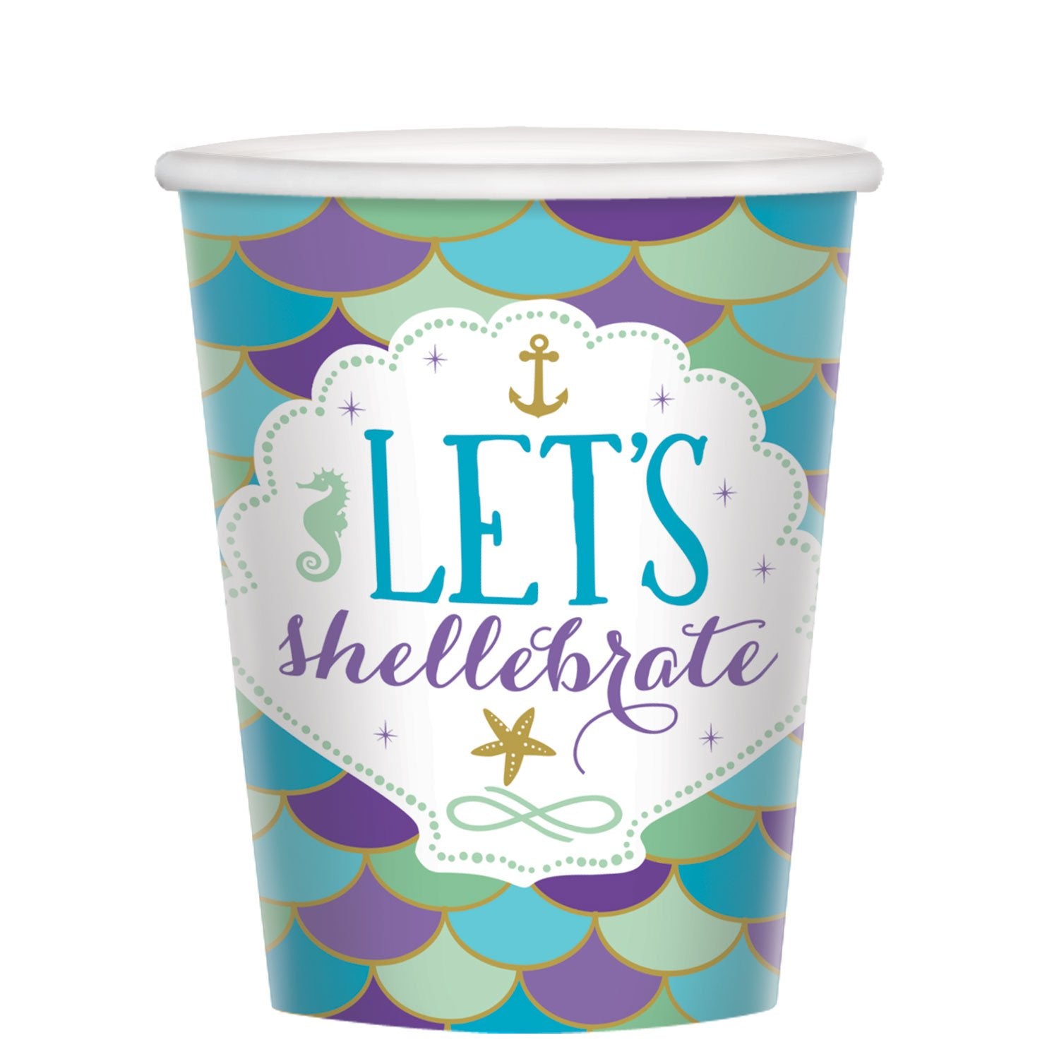 Click to view product details and reviews for Mermaid Paper Cups 250ml.