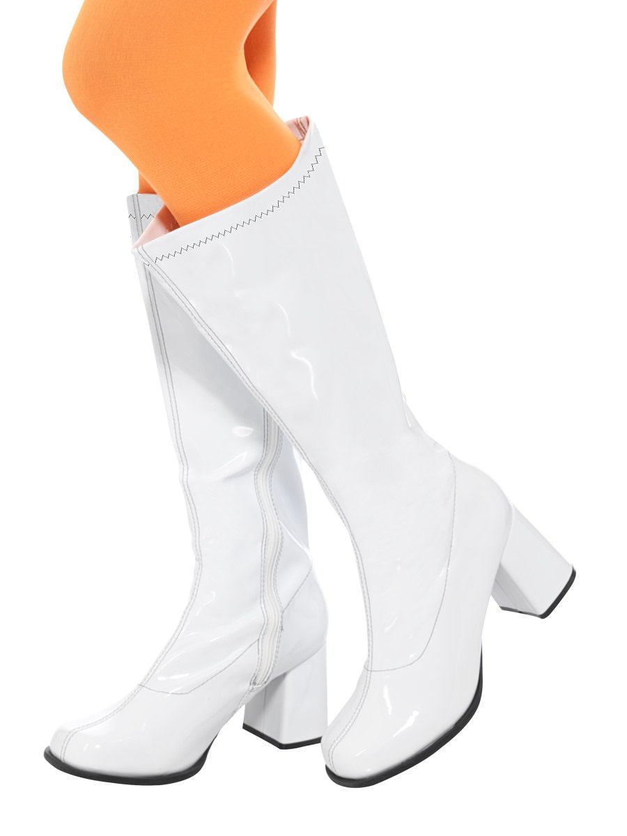 white gogo boots uk