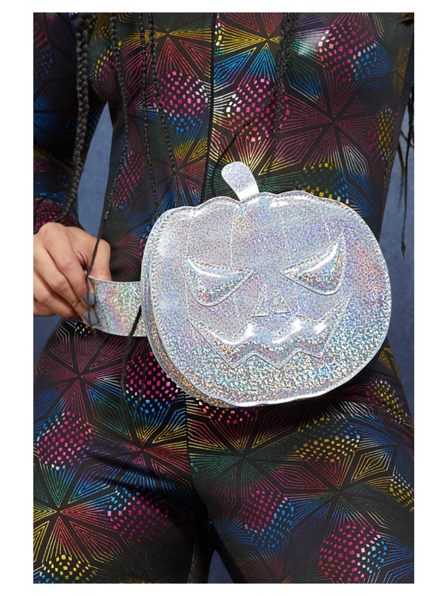Click to view product details and reviews for Smiffys Fever Holographic Pumpkin Bum Bag Fancy Dress.