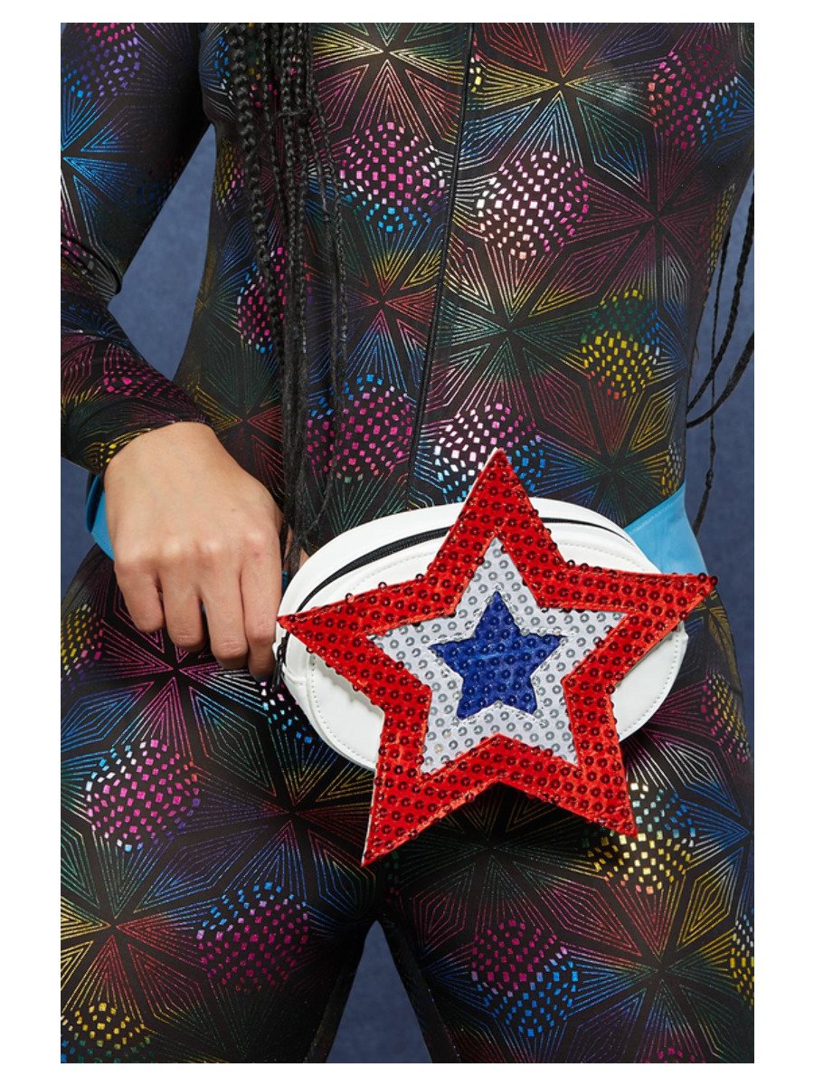 Click to view product details and reviews for Smiffys Fever Americana Sequin Star Bum Bag Fancy Dress.