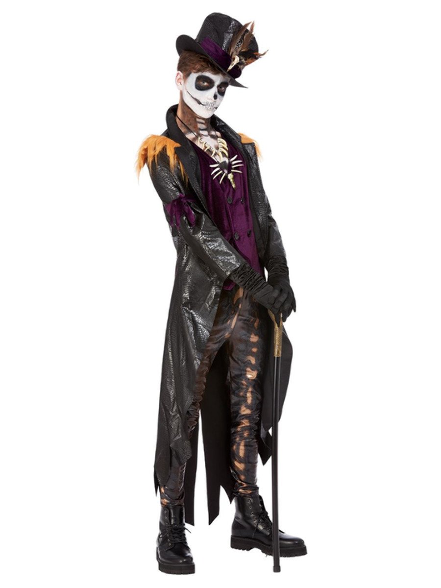 Smiffys Mens Deluxe Voodoo Witch Doctor Costume Black Purple Fancy Dress Large Chest 42 44