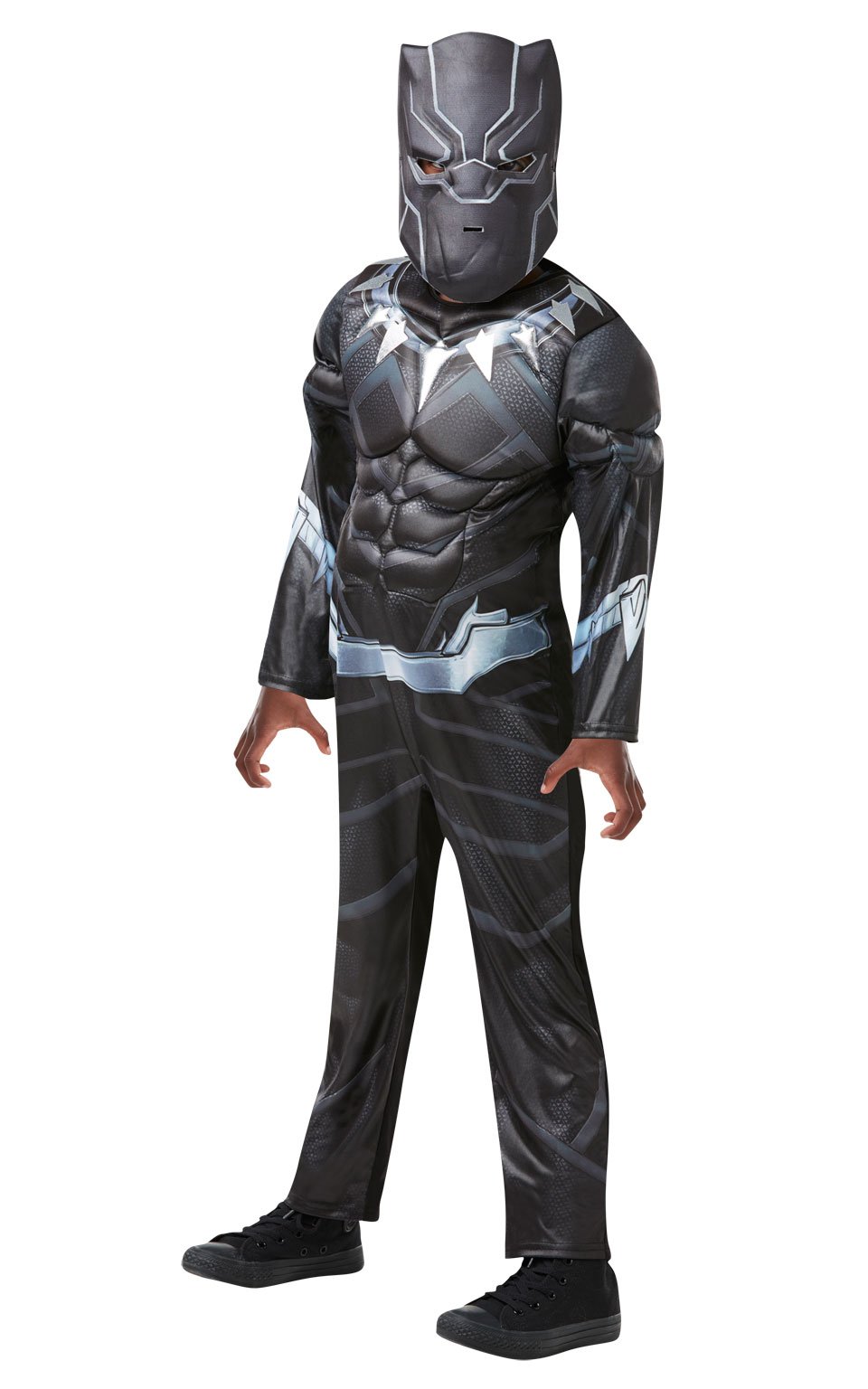 Boys Deluxe Black Panther Costume Medium Age 5 6