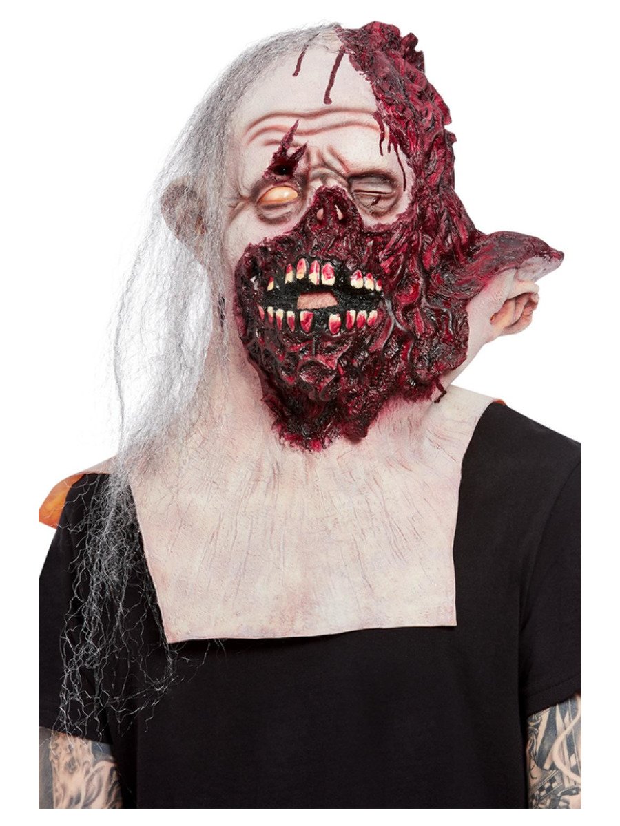 Click to view product details and reviews for Smiffys Deluxe Burnt Face Overhead Neck Mask Fancy Dress.