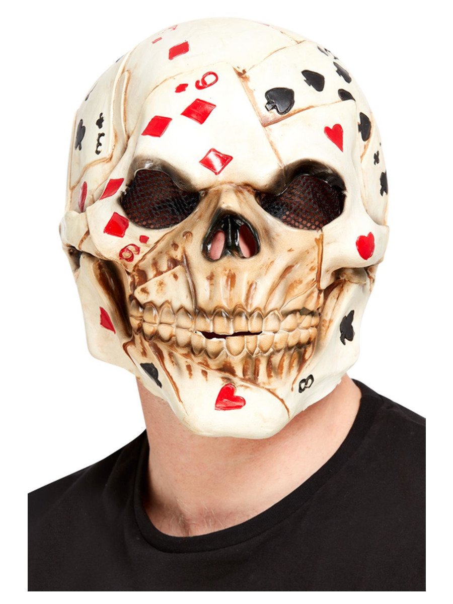 Click to view product details and reviews for Smiffys Poker Face Skull Overhead Mask Fancy Dress.