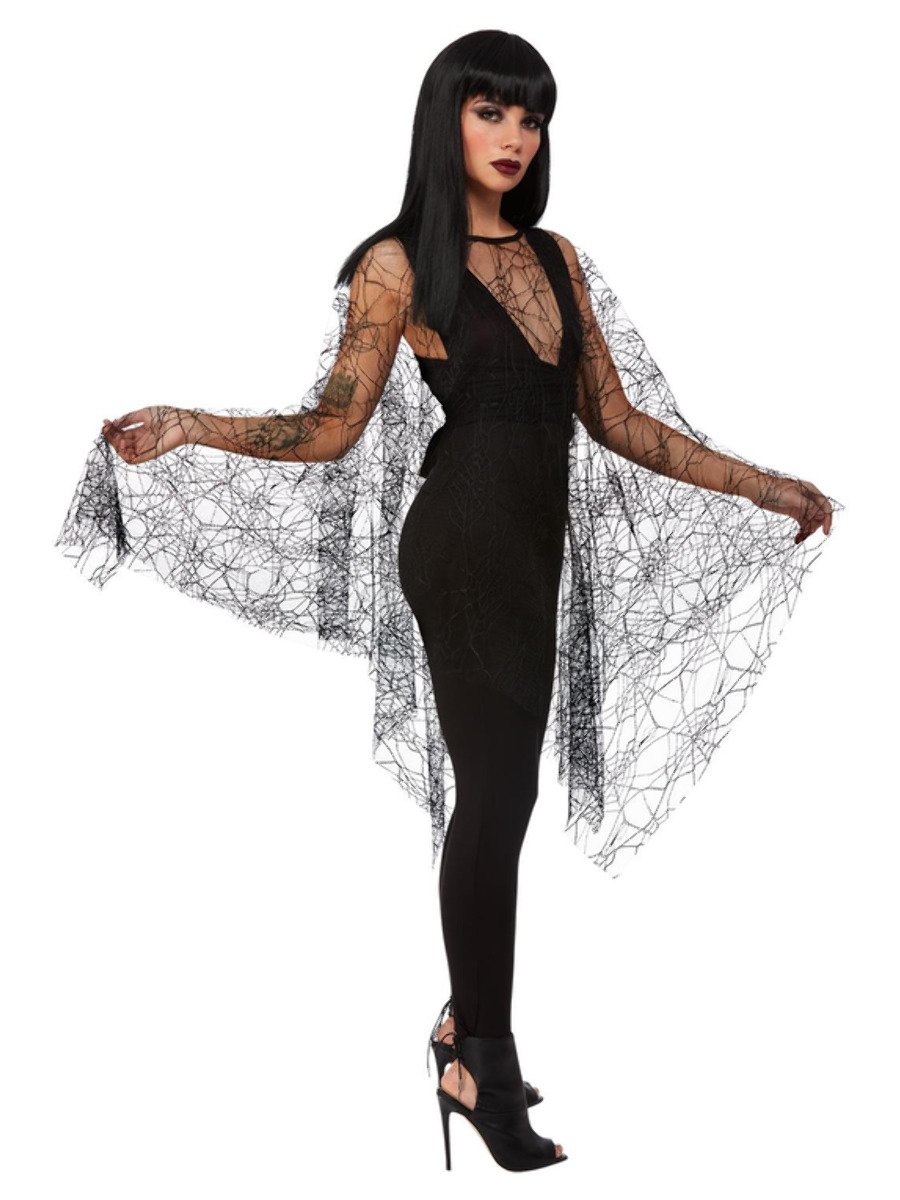 Click to view product details and reviews for Smiffys Fever Spider Web Lace Poncho Fancy Dress.