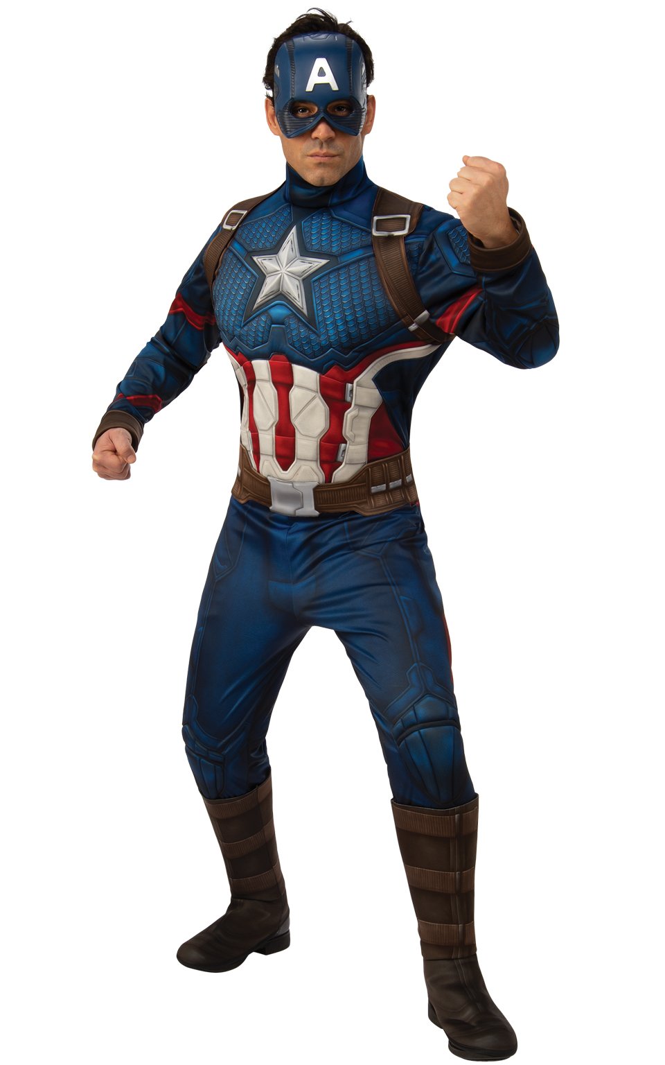 Photos - Fancy Dress Rubies Deluxe Mens Captain America Costume, Standard 