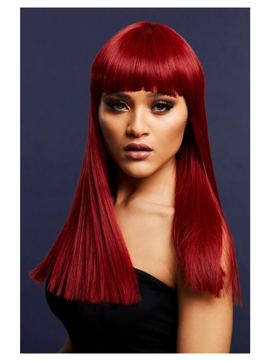 Click to view product details and reviews for Smiffys Fever Alexia Wig Ruby Red Fancy Dress.