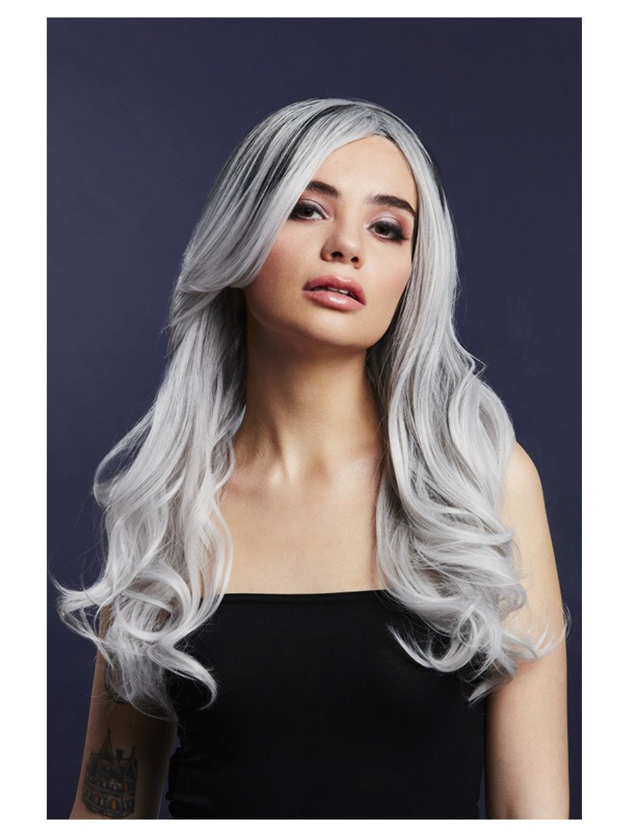 Click to view product details and reviews for Smiffys Fever Khloe Wig Ice Silver Fancy Dress.