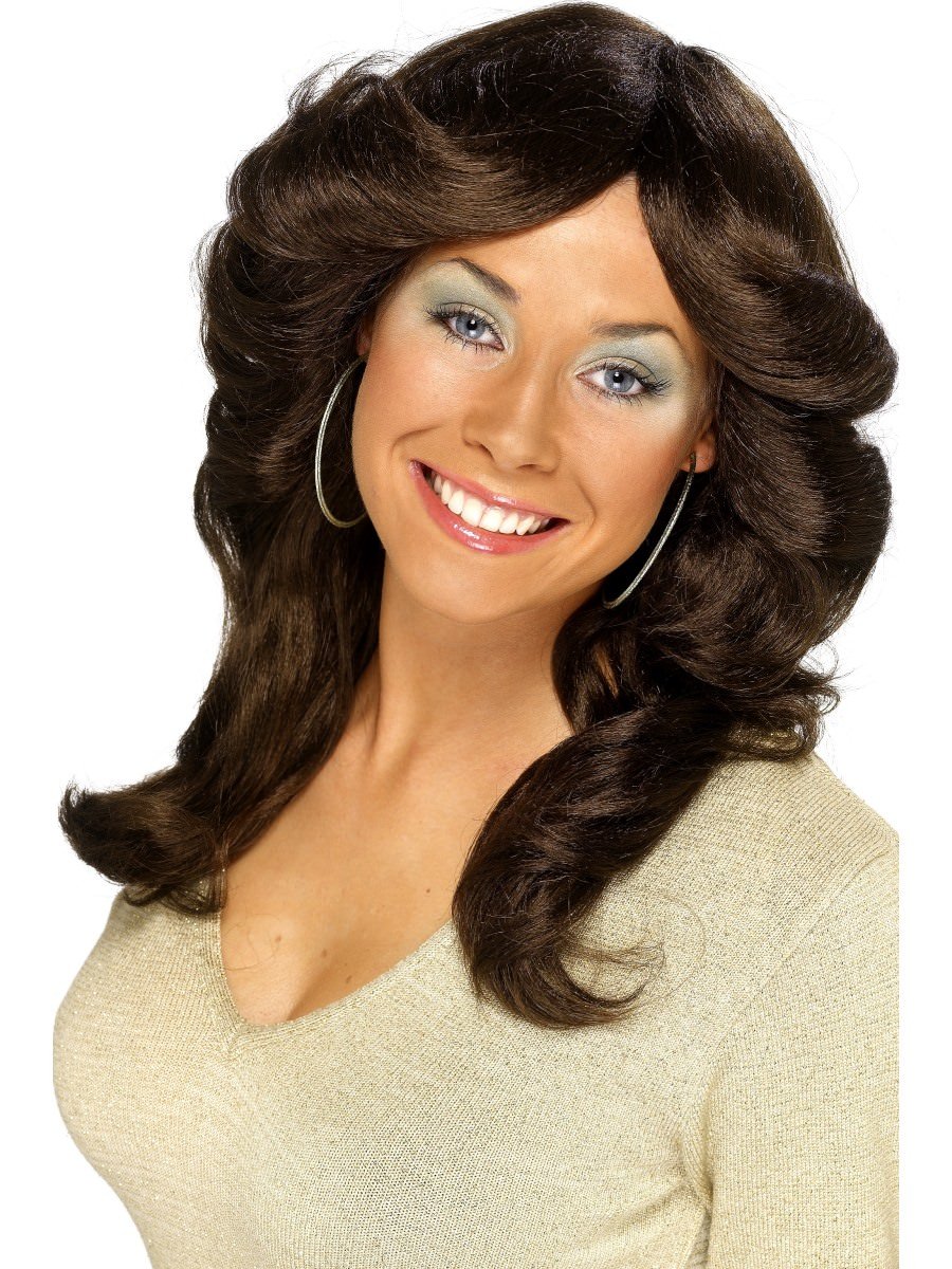 Click to view product details and reviews for Smiffys 70s Flick Wig Long Brown Fancy Dress.