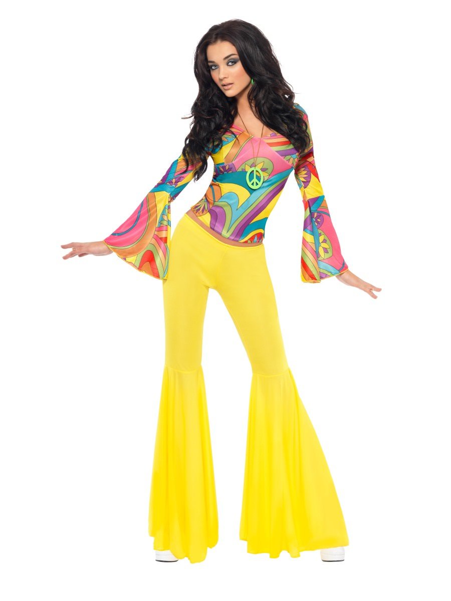 Smiffys 70s Groovy Babe Costume Fancy Dress Small Uk 8 10