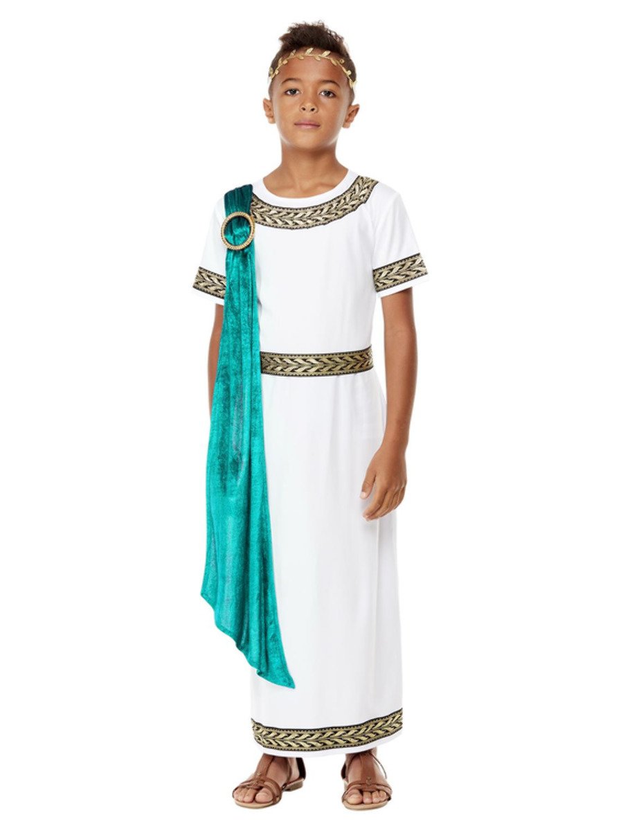 Boys Deluxe Roman Empire Toga Costume Medium Age 7 9